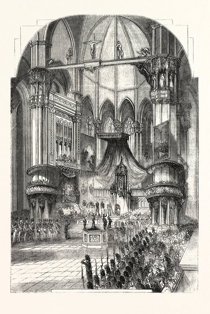 Detail of Chanting in the Cathedral of Milan Italy by Anonymous