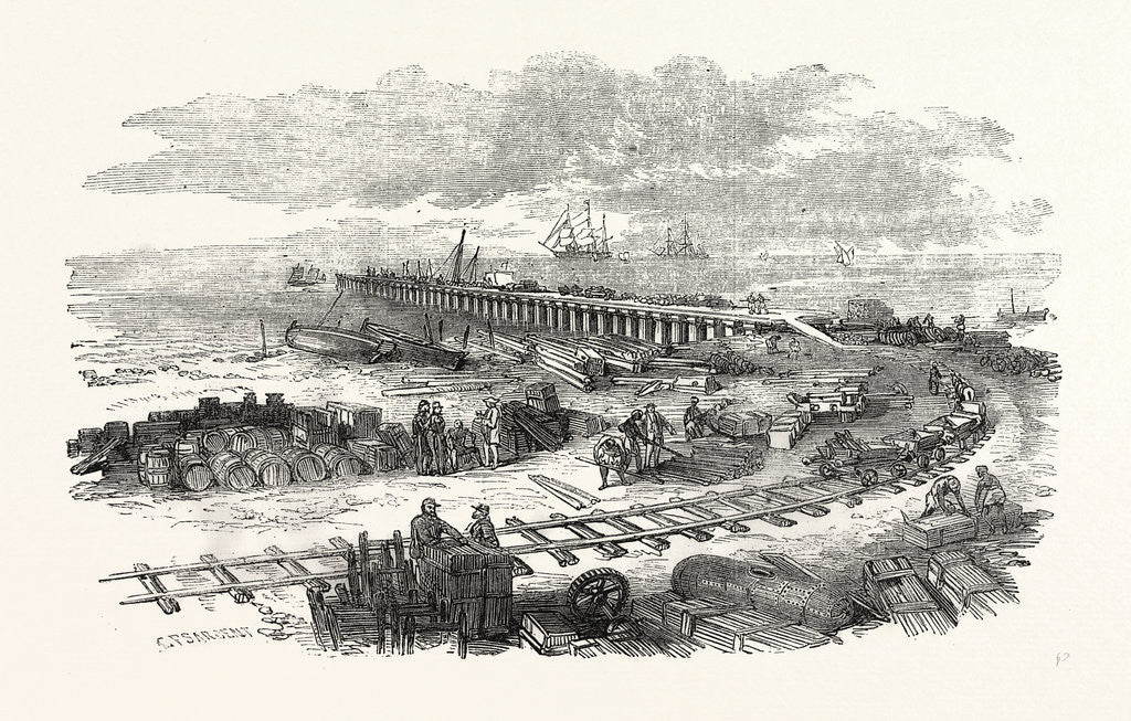 Detail of Present State of the Works at Port Said, Egypt by Anonymous