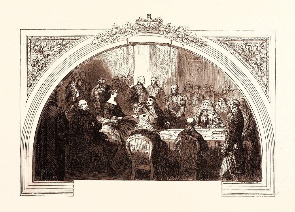 Detail of First Council of Queen Victoria, at Kensington Palace, June 20, 1837 by Anonymous