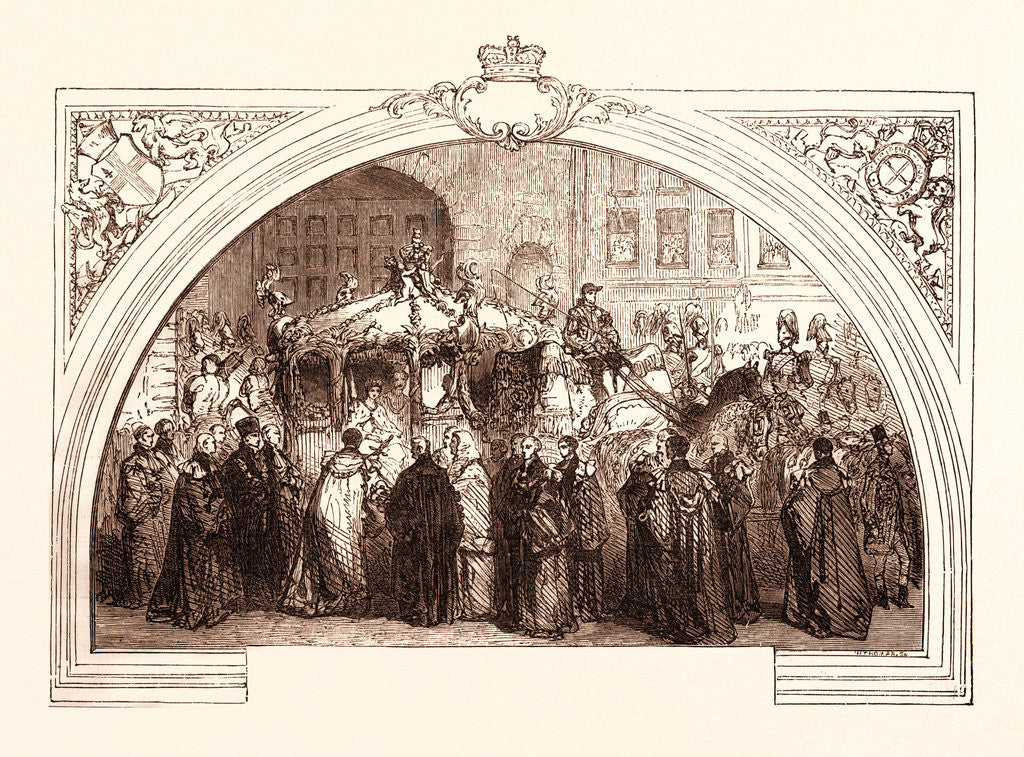 Detail of Queen Victoria Visiting the City of London on November 9, 1837 by Anonymous