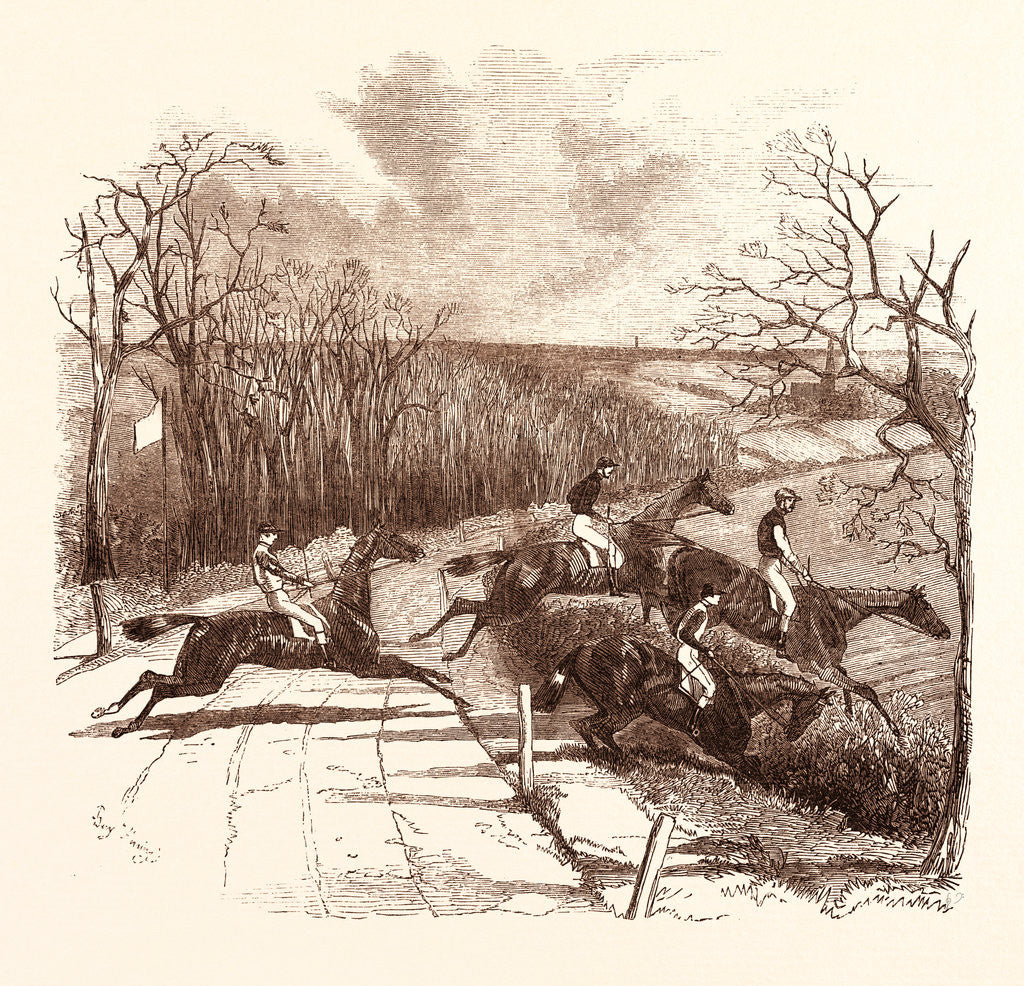 Detail of Steeple Chasing by Anonymous