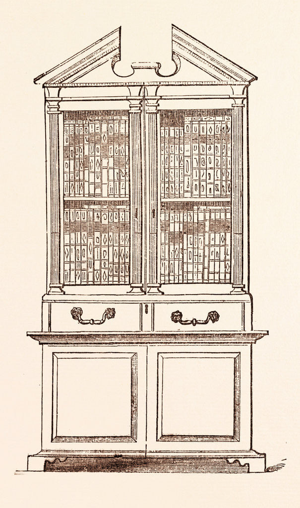 Detail of Bookcase G.F. Handel by Anonymous