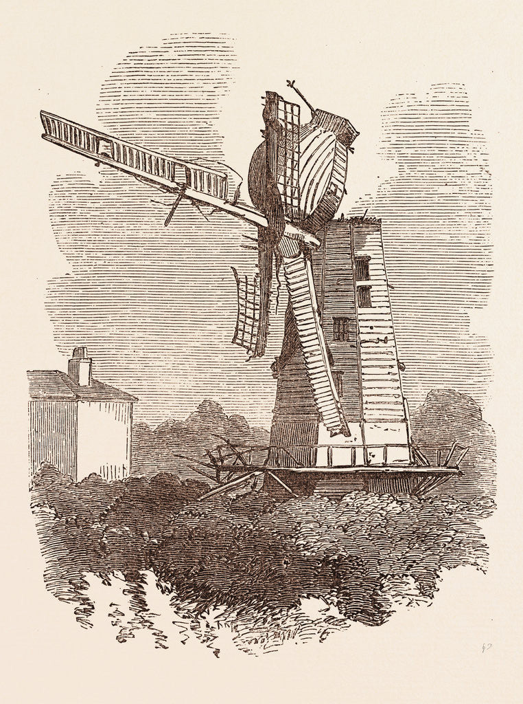 Detail of Rainsford Mill, Colchester, Struck by Lightning by Anonymous