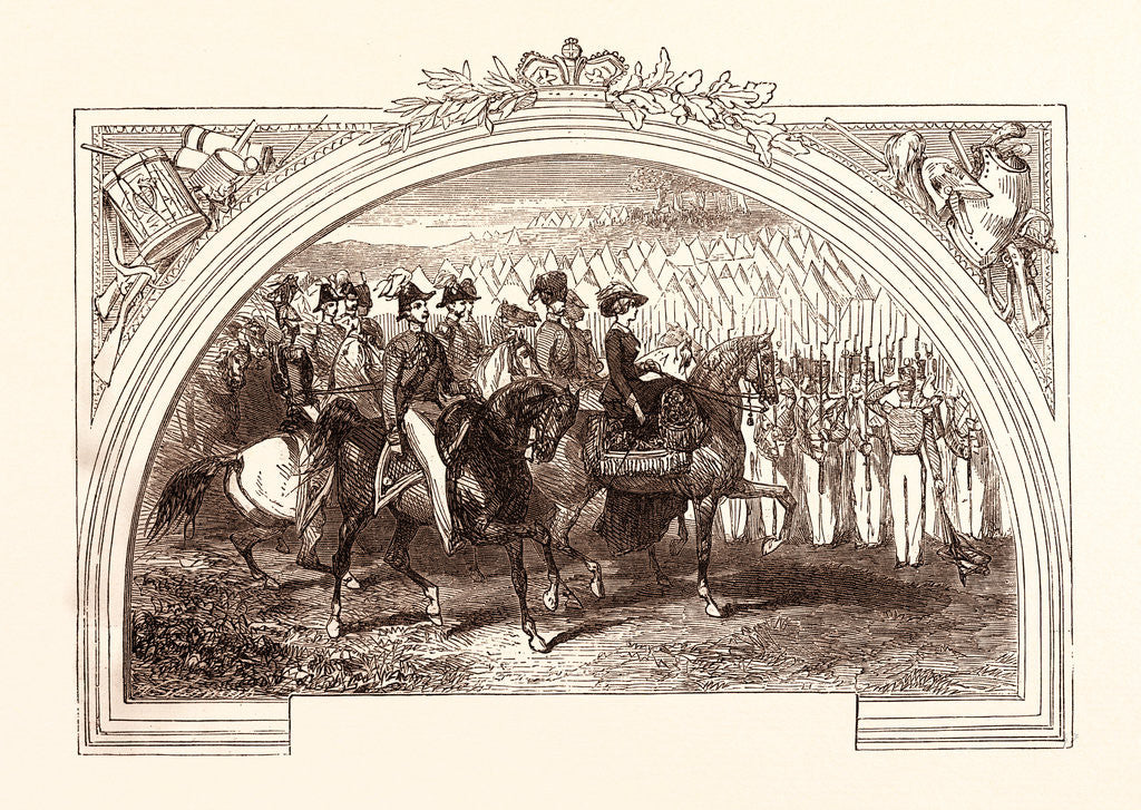 Detail of Review at Chobham by Queen Victoria, August, 1853 by Anonymous