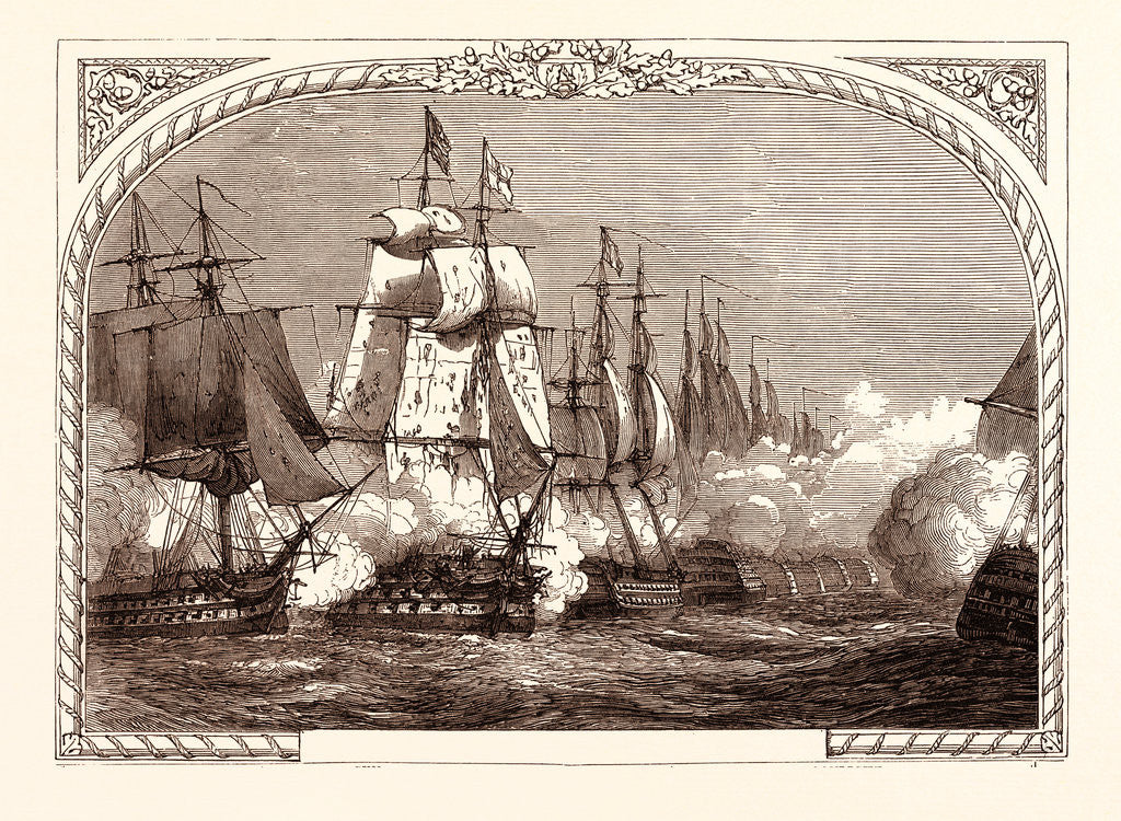 Detail of Battle of Trafalgar, (Nelson), October 21st, 1805, Cape Trafalgar in South West Spain by Anonymous
