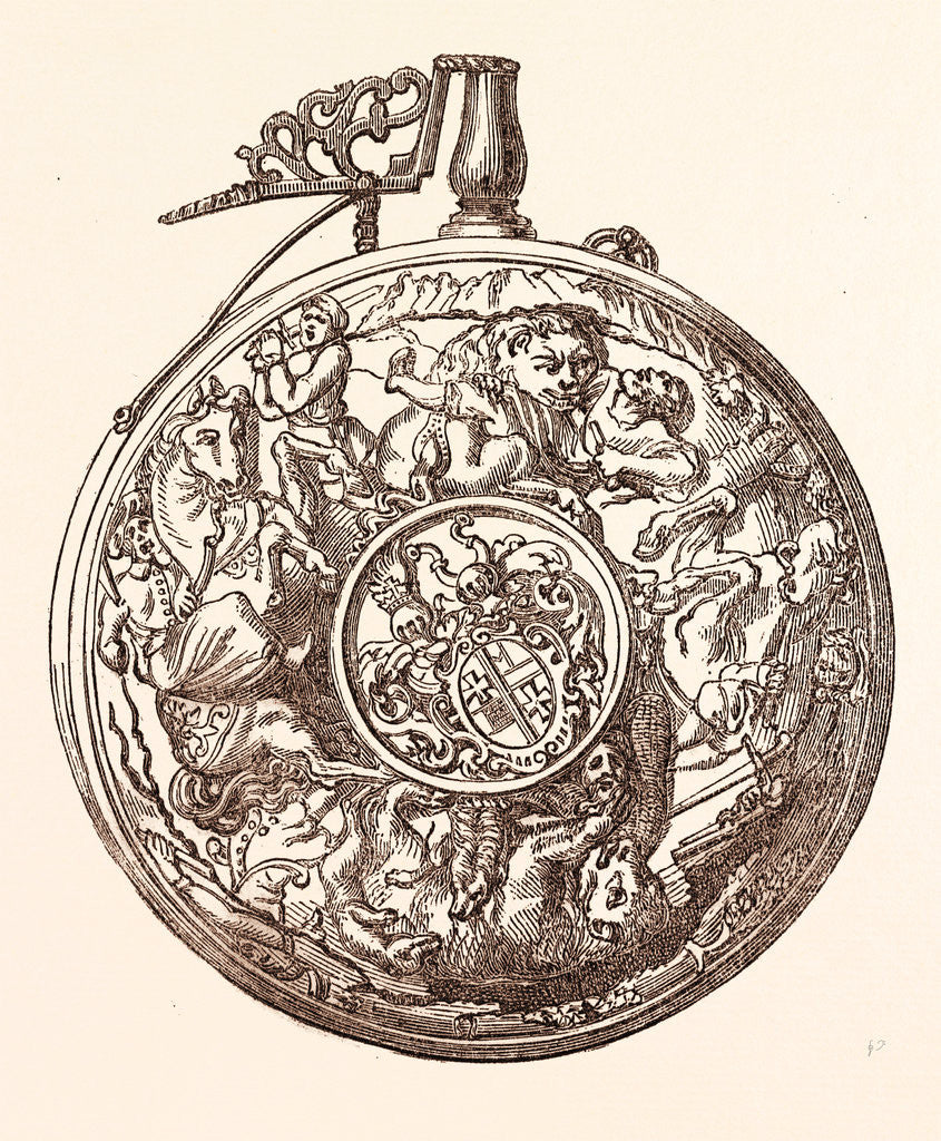 Detail of Curiously Carved Ivory Powder Flask by Anonymous