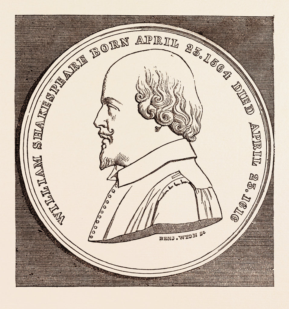 Detail of The Beaufoy Medal, in Commemoration of the Birth and Death of Shakespeare by Anonymous