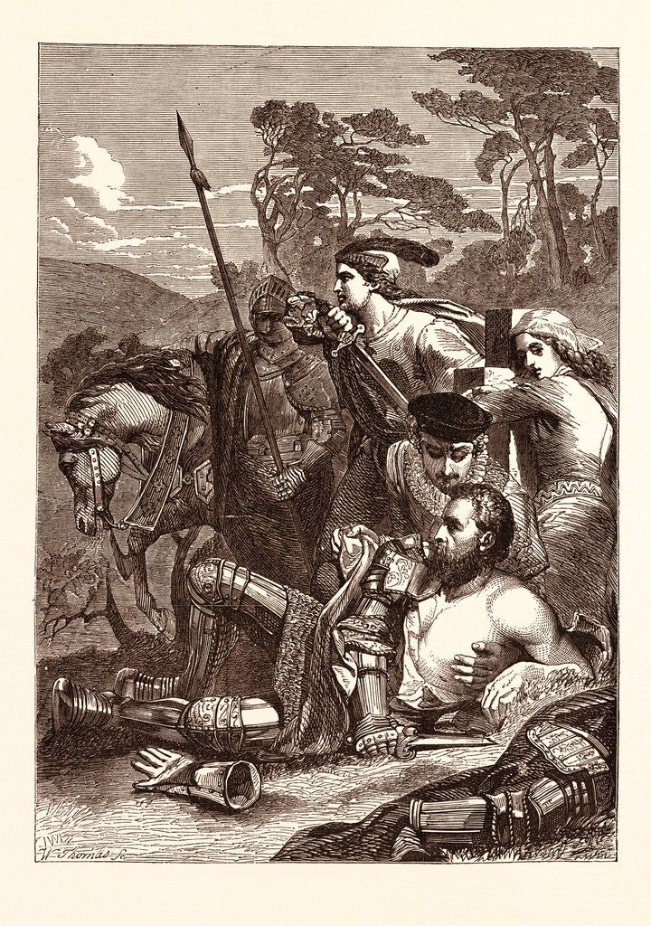 Detail of The Death of Marmion by Anonymous