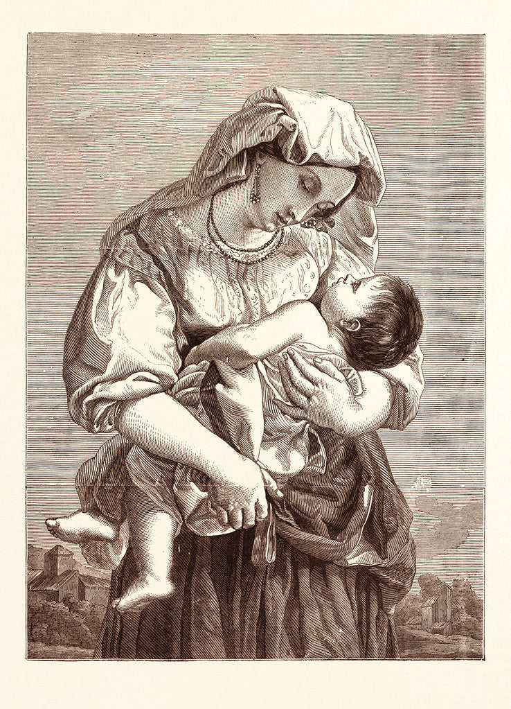 Detail of Italian Woman and Child by Anonymous