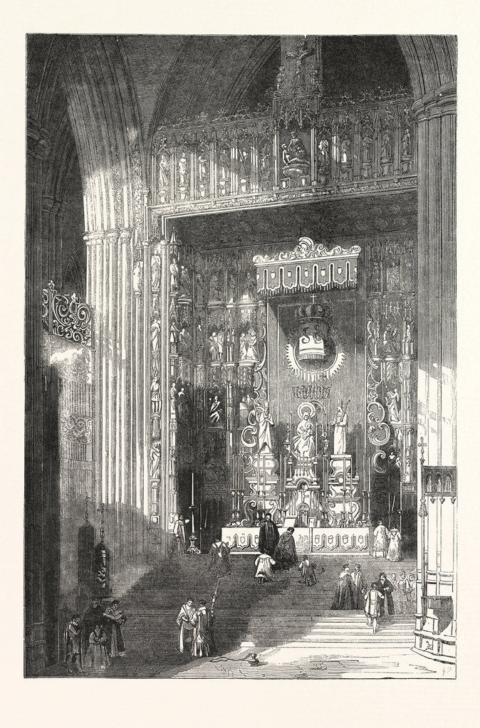 Detail of The Grand Altar of the Cathedral of Seville, Spain by Anonymous