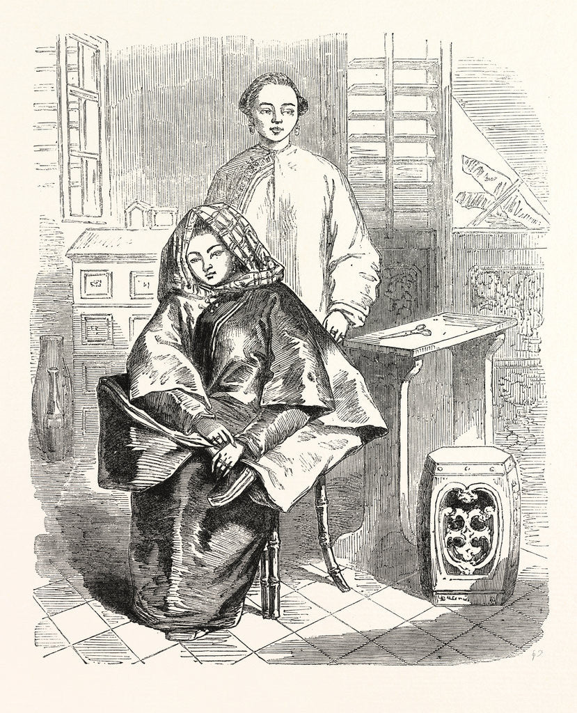 Detail of Chinese Girls. Sketched at Hong Kong by Anonymous