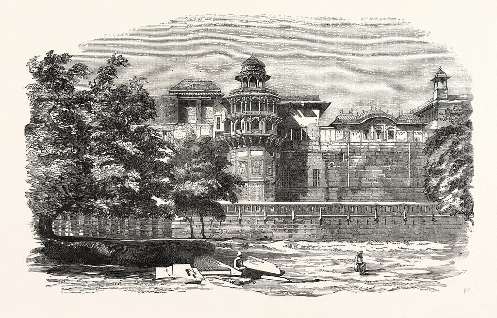 Detail of Portion of the Fort at Agra, India by Anonymous