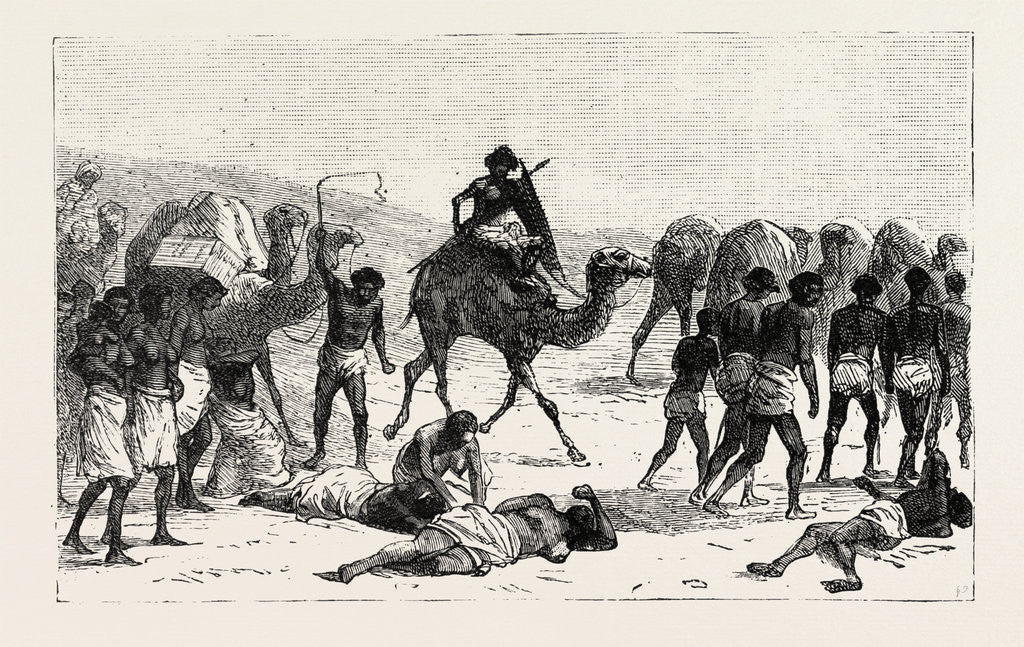 Detail of She Was Then Taken Across the Desert to the Red Sea by Anonymous