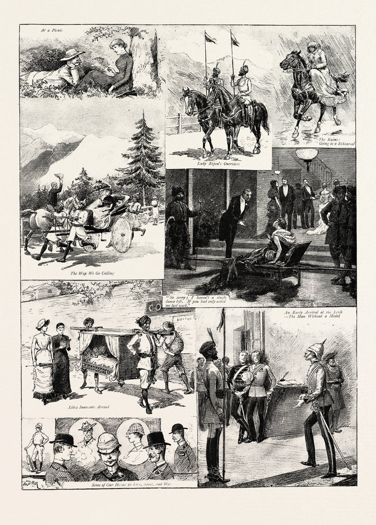 Detail of Simla, India, Up in the Hills by Anonymous