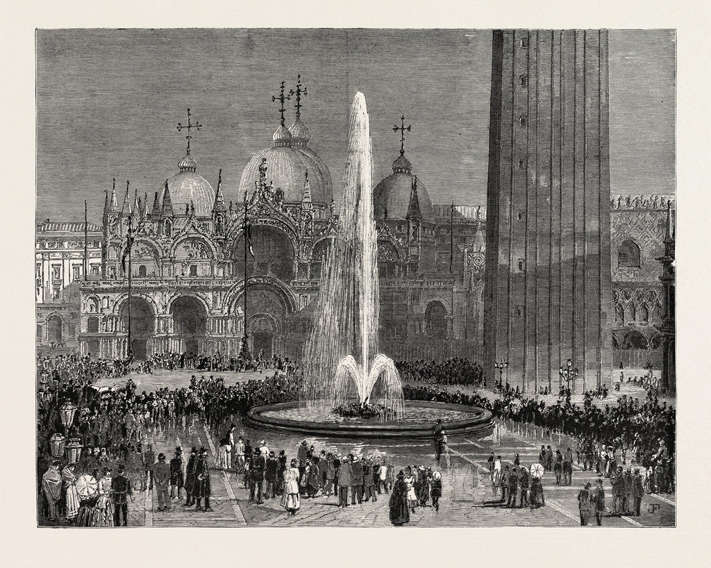 Detail of Inaugurating the New Water Supply of Venice in the Piazza San Marco, Italy by Anonymous