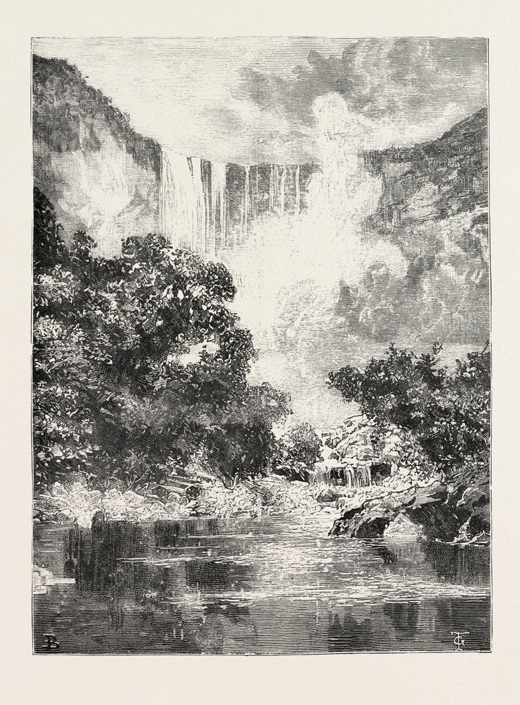 Detail of The Kaieteur Falls, British Guiana by Anonymous