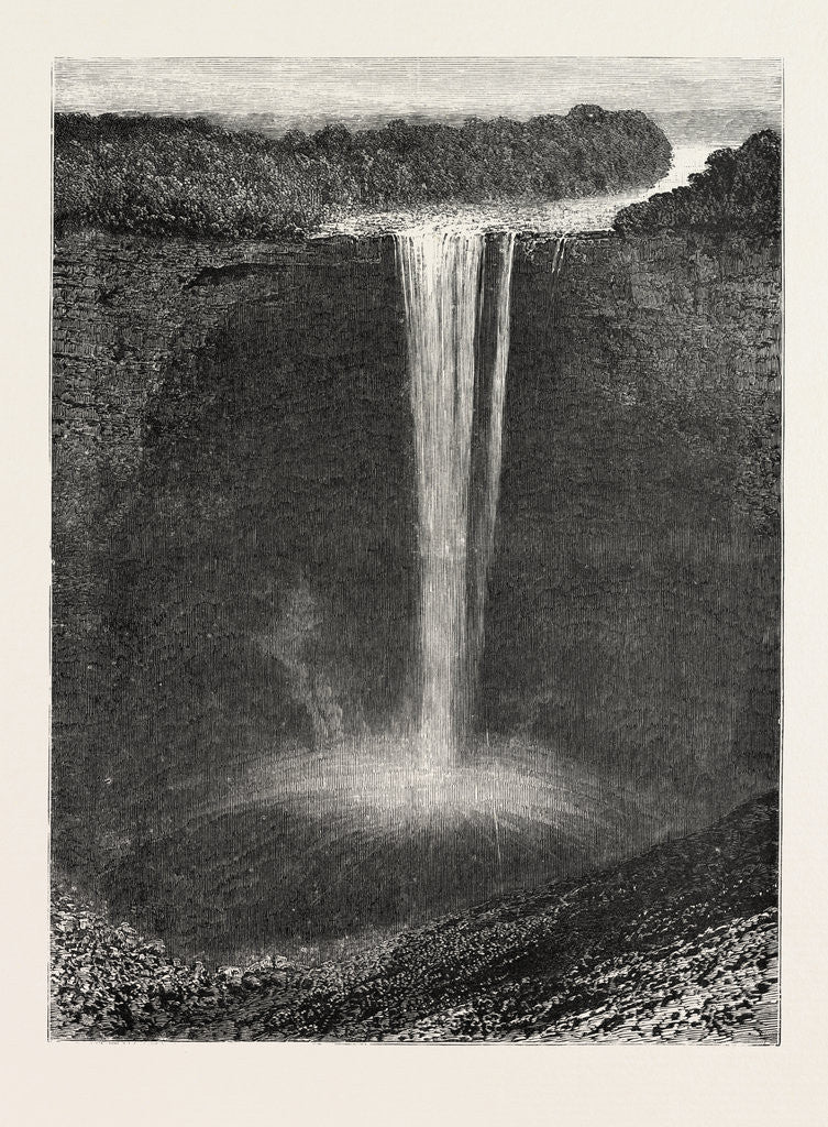 Detail of The Kaieteur Falls, British Guiana by Anonymous