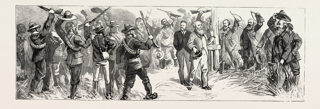 Detail of President Brand Hoisting the Free State Flag at Thabanchu Baralong Orange Free State South Africa Bedford by Anonymous