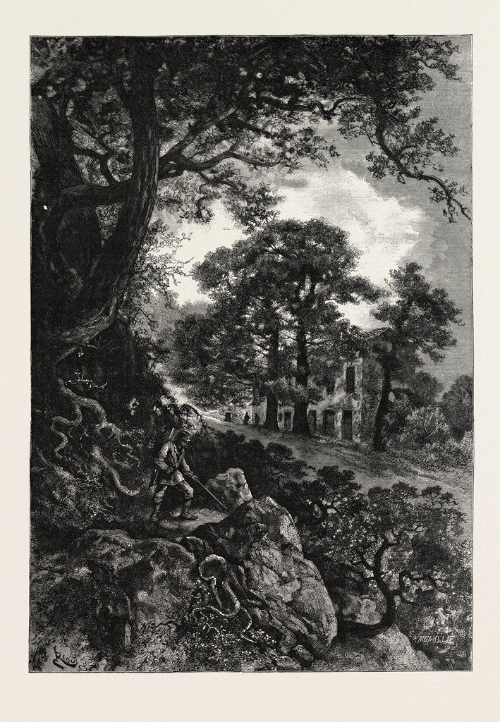 Detail of L'Auberge Des Adrets, on the Road from Frejus to Cannes by Anonymous