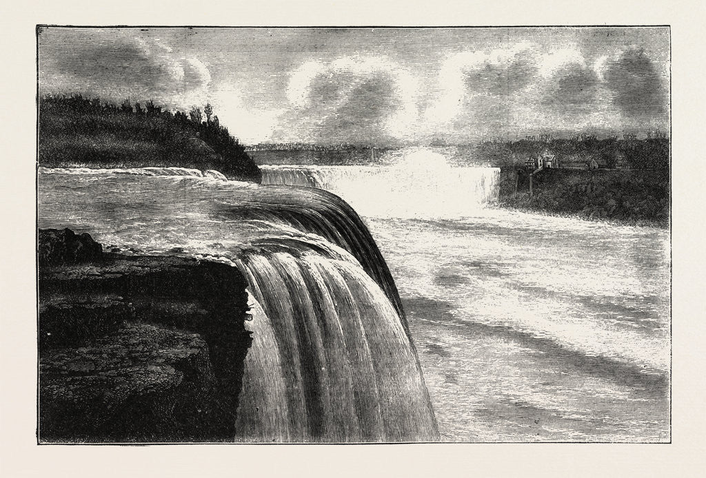 Detail of The Niagara Falls, View from Prospect Point, America, United States by Anonymous