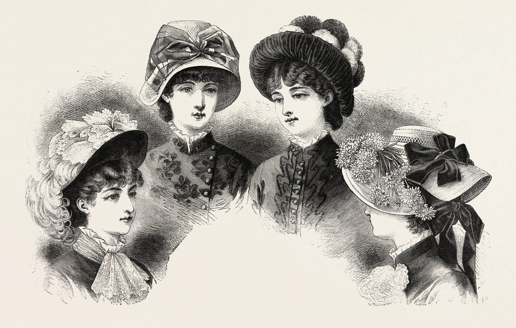 Detail of 1882 Fashionable Hats by Anonymous