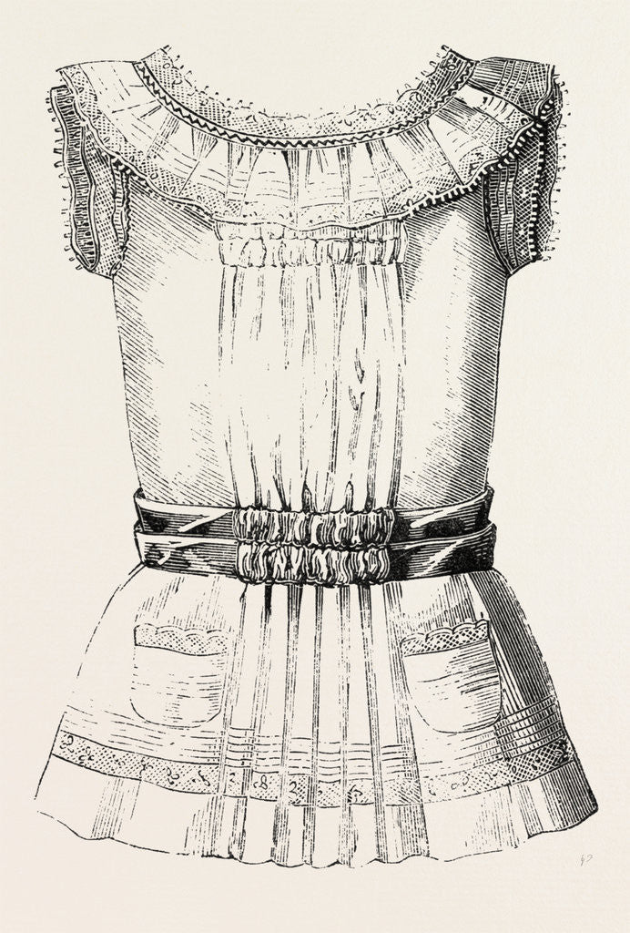 Detail of Child's Overall Pinafore, Front by Anonymous