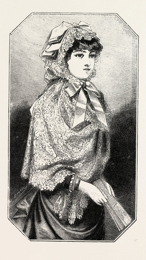 Detail of Lace Mantille by Anonymous