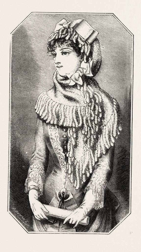 Detail of Chenille Mantille by Anonymous