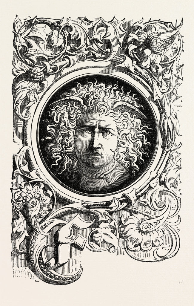 Detail of Ornamental Initial Classic Style by Anonymous