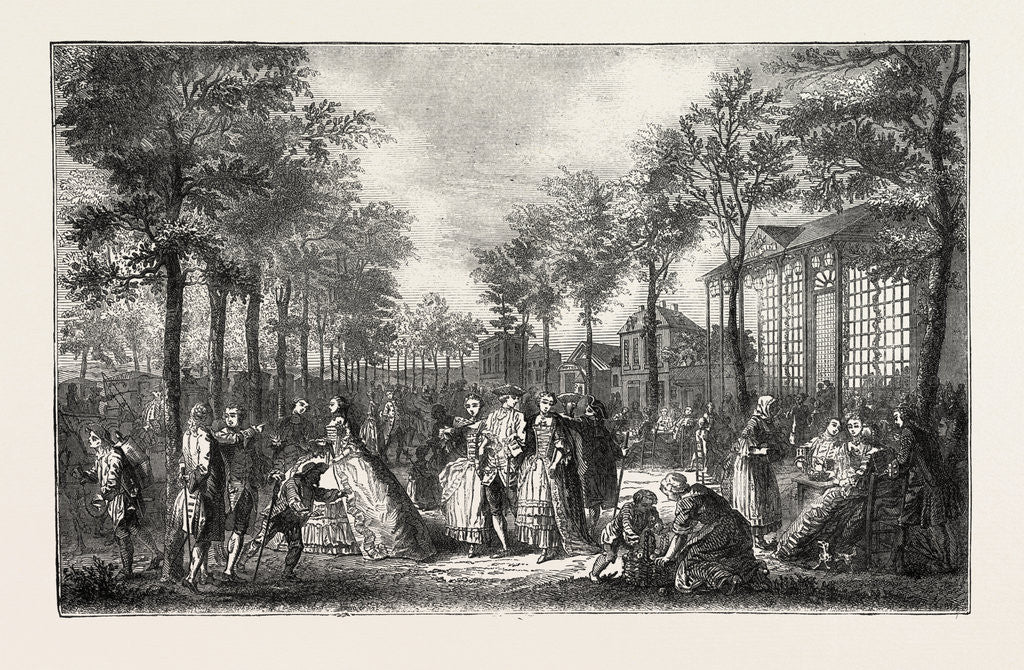 Detail of The Boulevards of Paris in the 18th Century, France by Anonymous