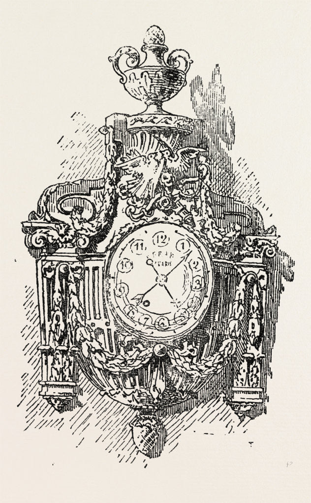 Detail of Clock in Ormolu, Furniture by Anonymous