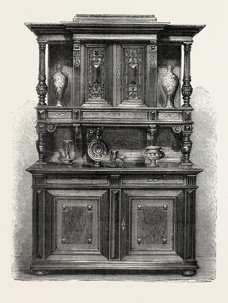 Detail of Sideboard for Dining Room, Furniture by Anonymous