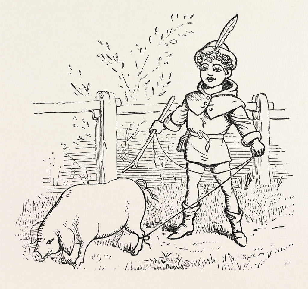 Detail of To Market, to Market, to Buy a Fat Pig, Home Again, Home Again, Jiggety Jig, to Market, to Market, to Buy a Fat Frog, Home Again, Home Again, Jiggety Jog by Anonymous