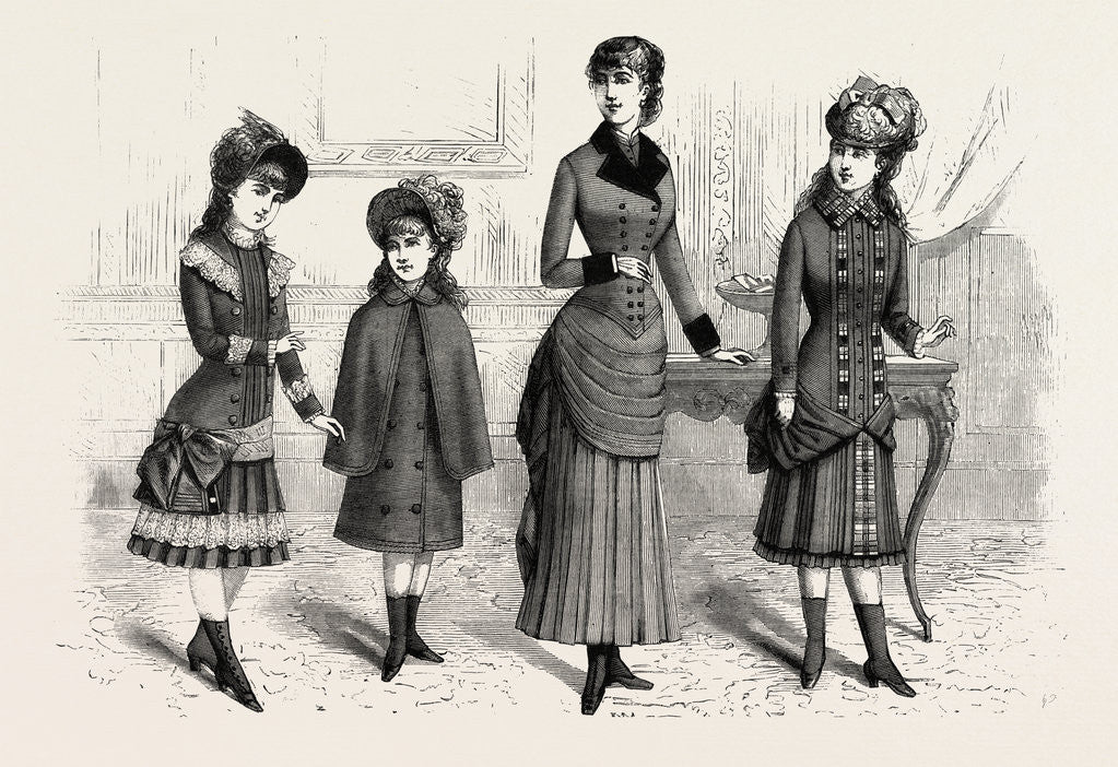 Detail of Girls' Winter Costumes by Anonymous