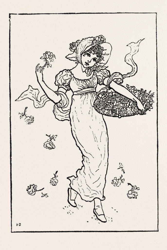 Detail of New Year. Kate Greenaway's Almanac by Anonymous