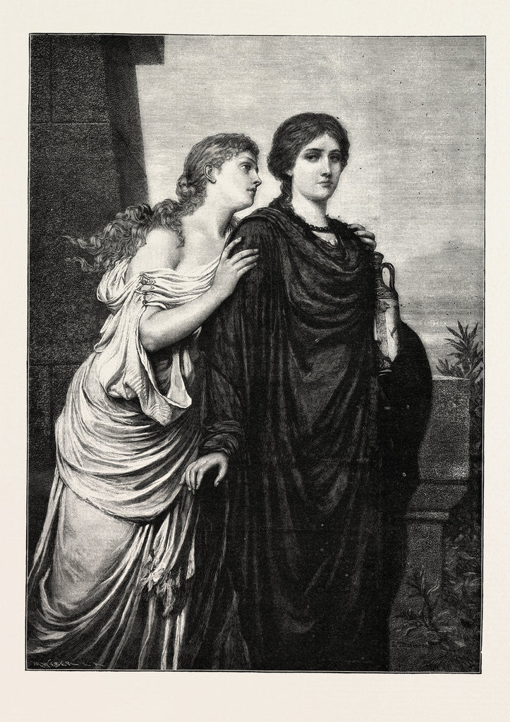 Detail of Classical Theme, Ladies, Woman by Anonymous