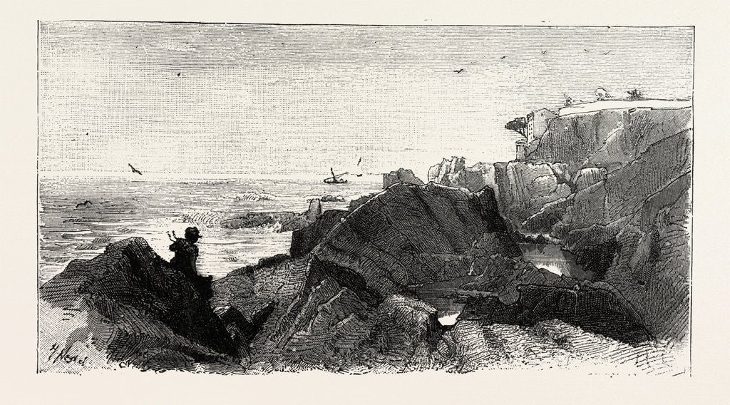 Detail of The Coast Near Nervi, Italy by Anonymous