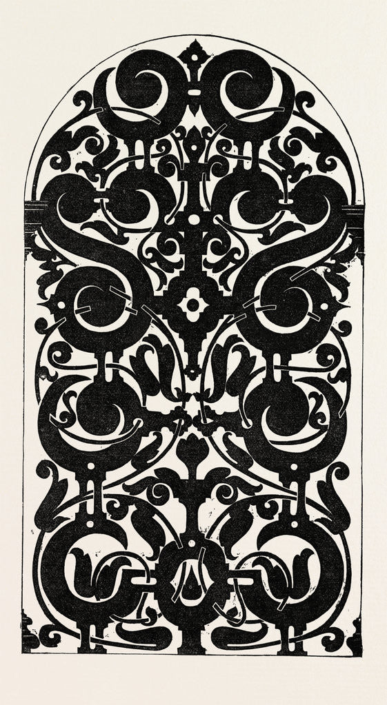 Detail of Fretwork or Lincustra Painting by Anonymous