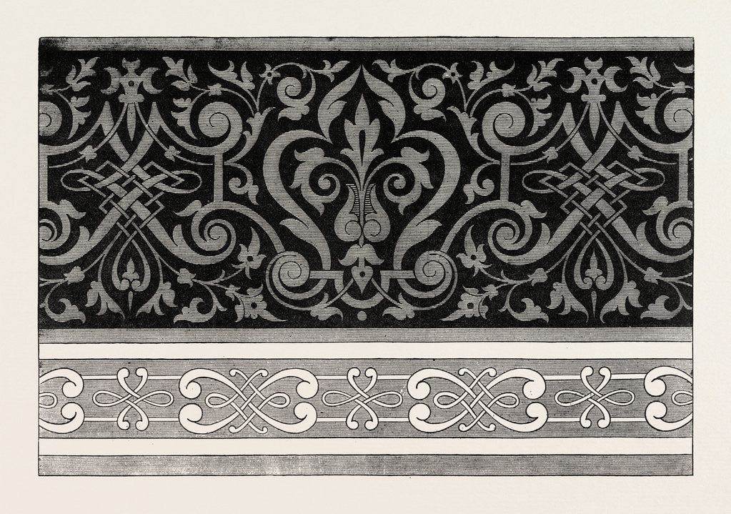 Detail of Border for Satin-Stitch or Onlaid Embroidery by Anonymous