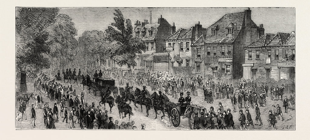 Detail of Arrival of the Procession at Chislehurst, UK, the Funeral of Prince Louis Napoleon by Anonymous