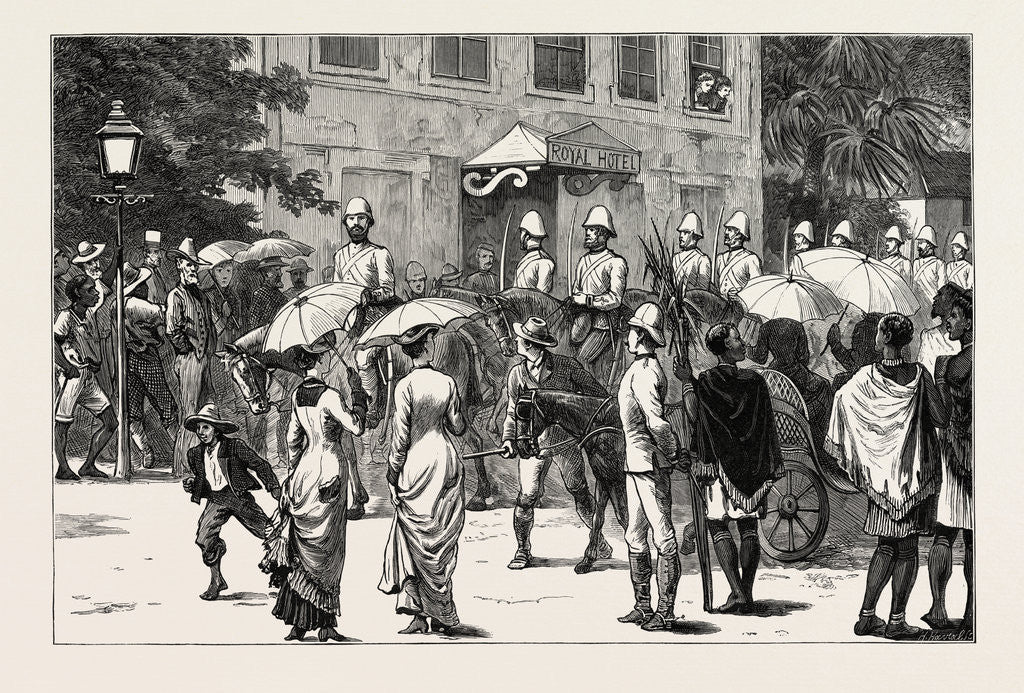 Detail of The King's Dragoon Guards Entering Pietermaritzburg by Anonymous