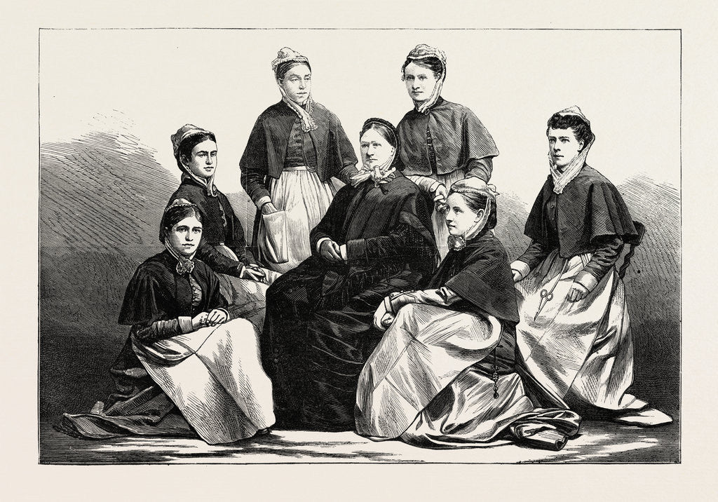 Detail of Mrs. Deebles, of the Army Nursing Service, and Her Assistants, Recently Despatched to Natal, the Zulu War by Anonymous