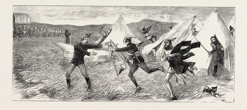 Detail of The Zulu War a Morning Alarm in Camp on the Upoko River by Anonymous
