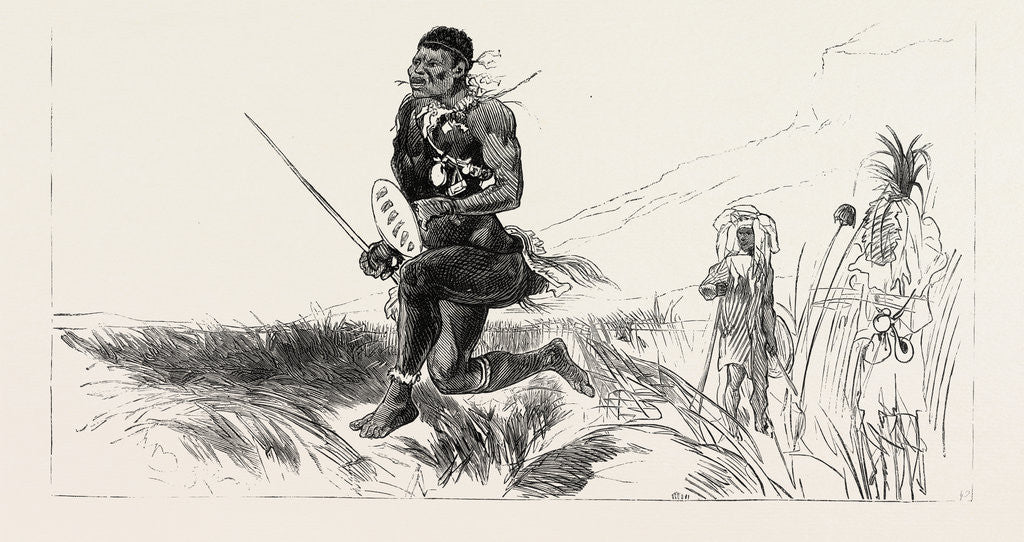 Detail of Swazi Kaffir Captain White's Native Battalion Leaving Col. Wood's Encampment on a Scouting Expedition, the Zulu War by Anonymous