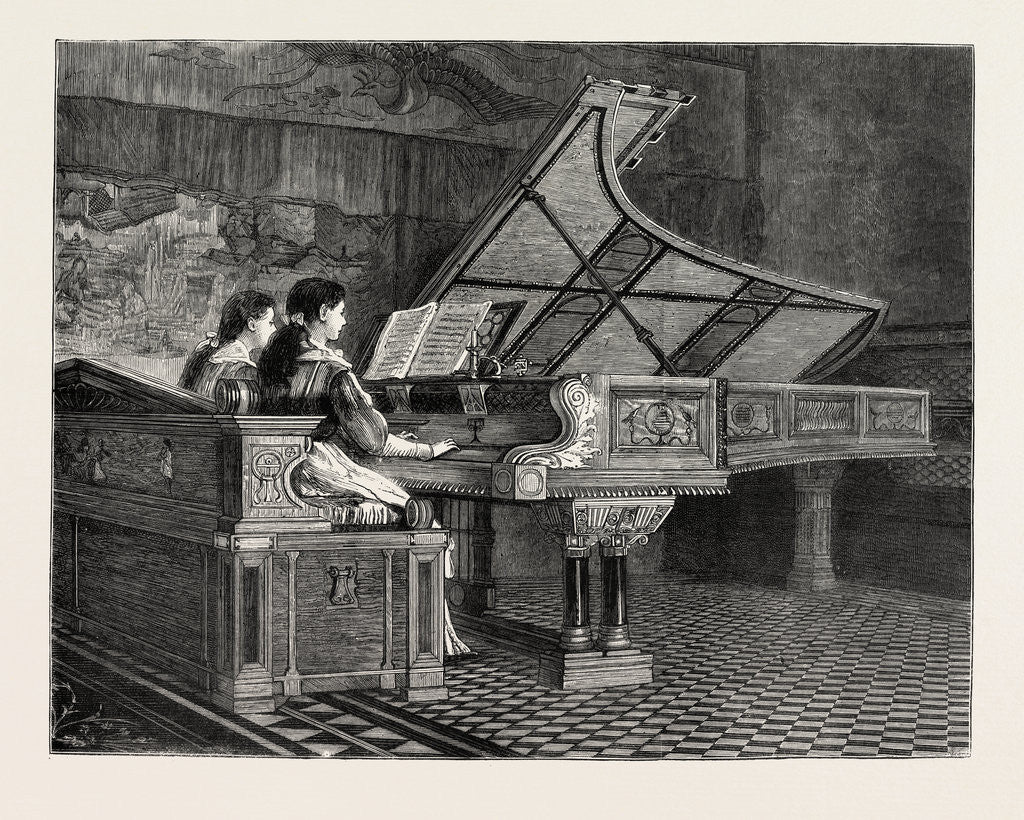 Detail of An Artist's Pianoforte, Piano, Music, Playing by Anonymous