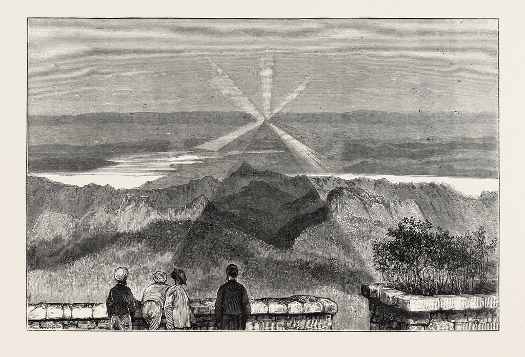 Detail of Shadow of the Mountain As Seen at Sunrise, Adam's Peak, Ceylon, Sri Lanka by Anonymous