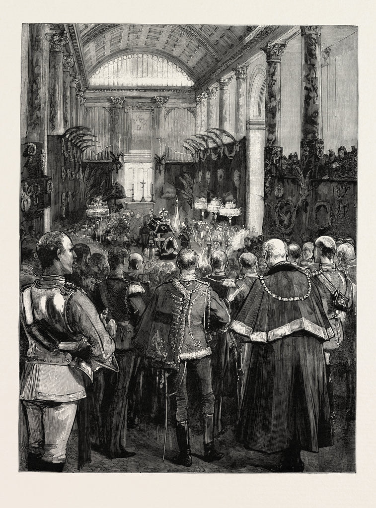 Detail of The Funeral of the Late Emperor William at Berlin the Funeral Service at the Cathedral Germany by Anonymous