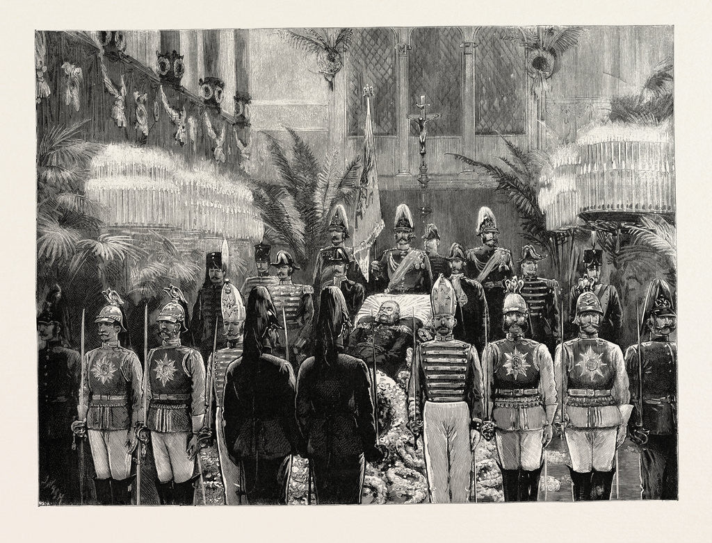 Detail of The Funeral of the Late Emperor William at Berlin the Lying in State in the Cathedral, Germany by Anonymous