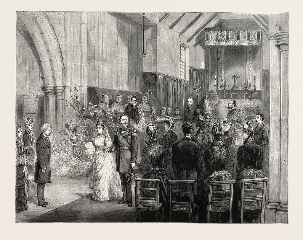 Detail of The Wedding of Prince Oscar of Sweden and Norway with Miss Munck at St Stephen's Church, Bornemouth by Anonymous