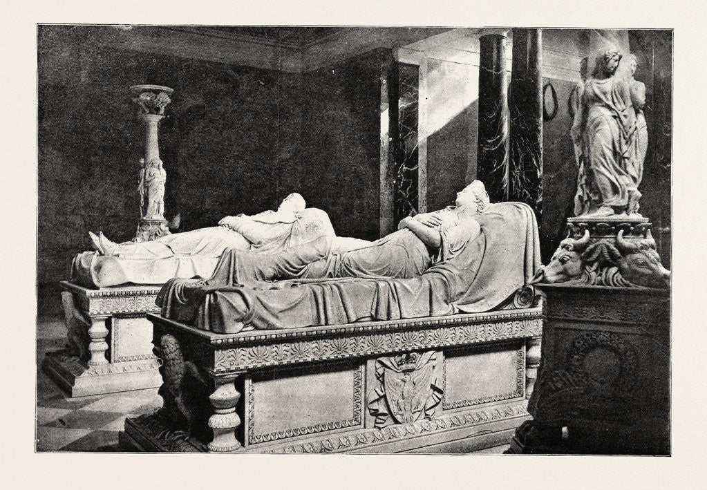 Detail of The Mausoleum, Charlottenburg, the Death of the Late Emperor William, Germany by Anonymous